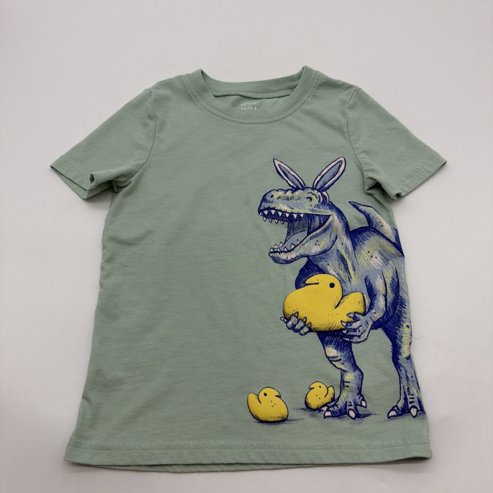 Carters T-shirt Kids Boys Size 5T/5A Green Graphic Print .#45527