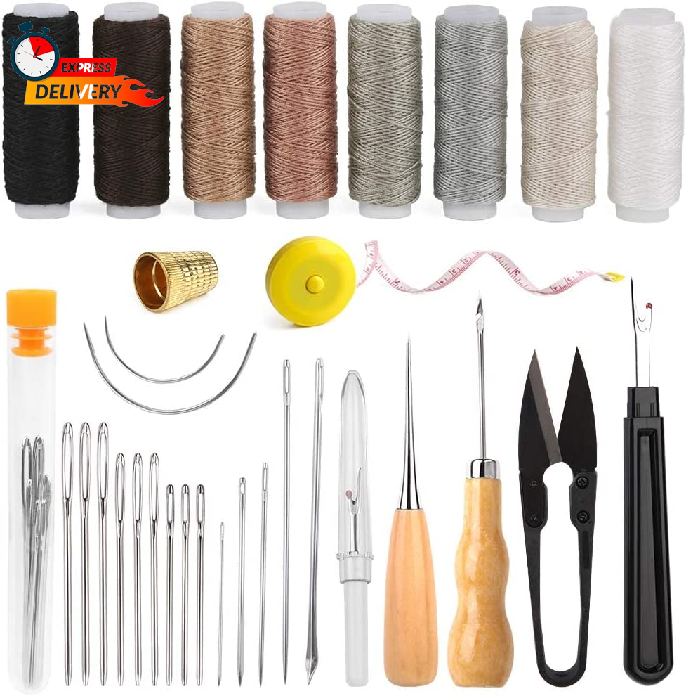 BAGERLA Heavy Duty Upholstery Repair Sewing Kit with Awl Tools and Seam Ripper