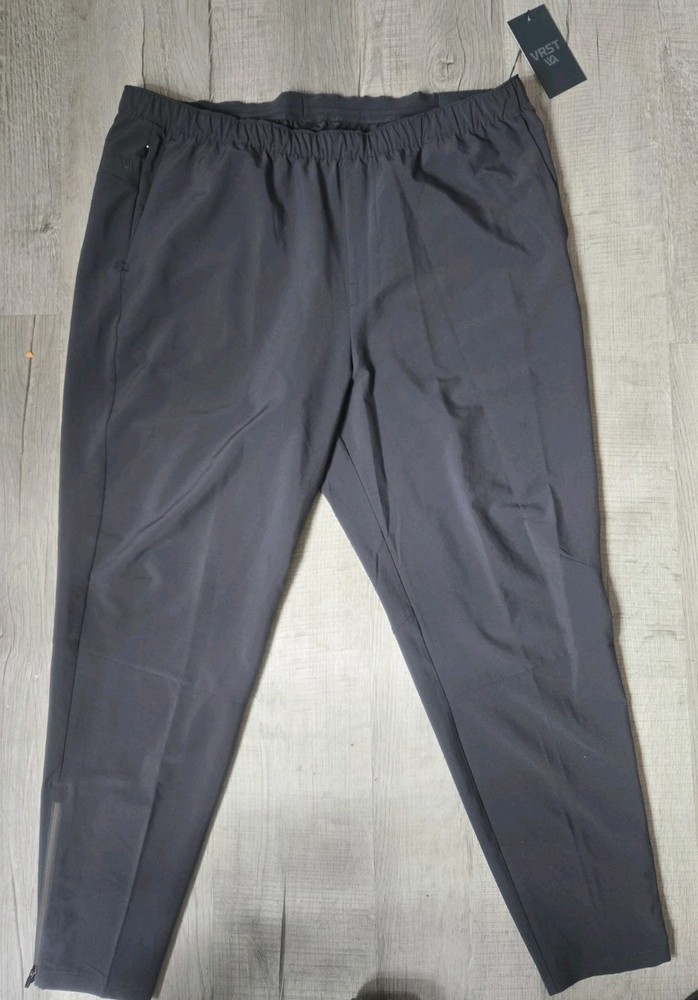 VRST Men’s XL Run Pant Slim Tapered Charcoal Athletic Joggers Water Repellent...