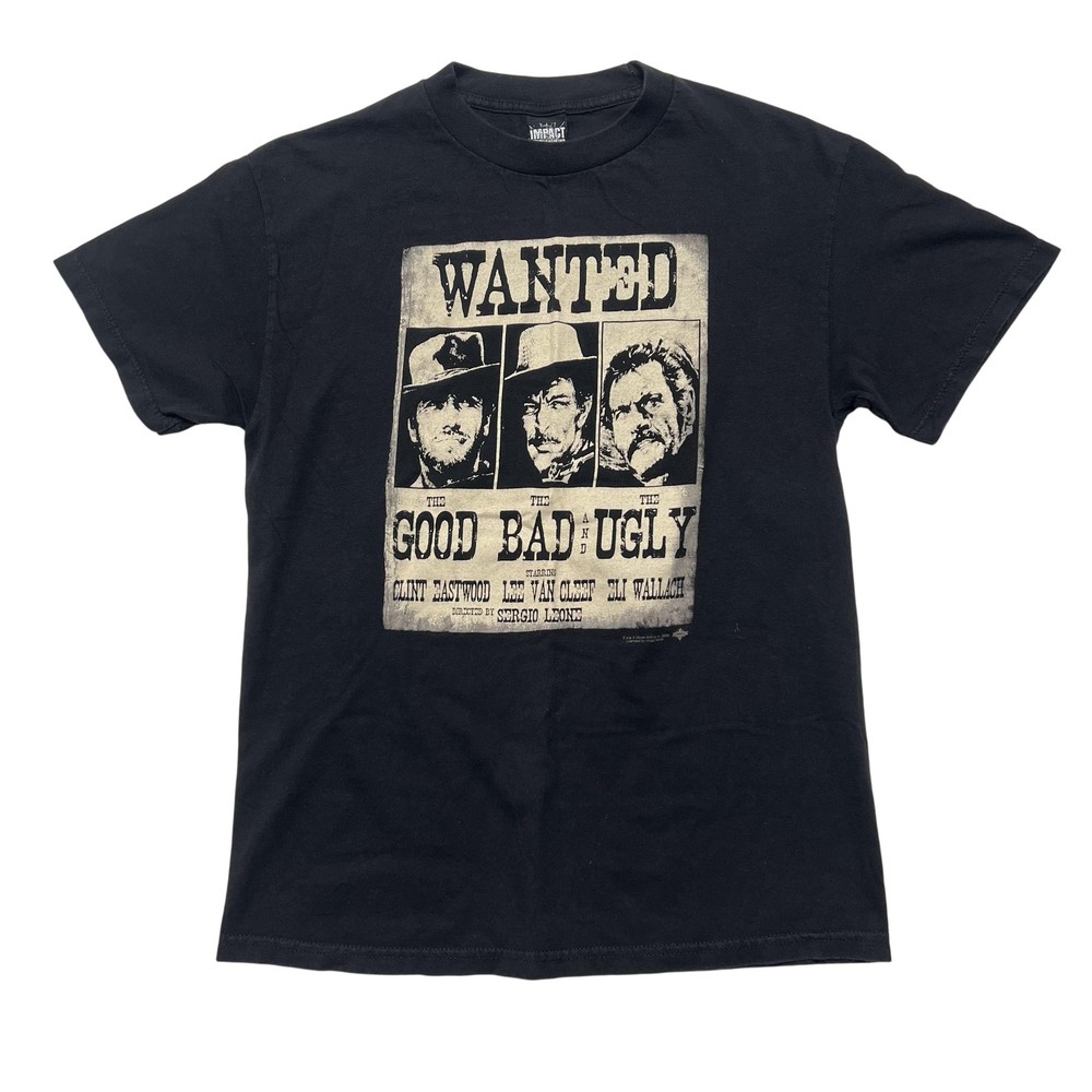 The Good The Bad and The Ugly Shirt Mens Medium Black Clint Eastwood 2006 Vtg