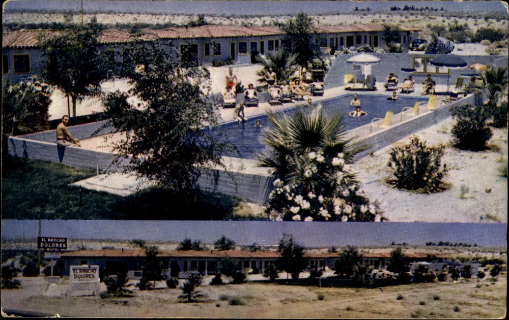El Rancho Dolores Motel ~ Twenty-Nine Palms California ~ pool desert 1950s