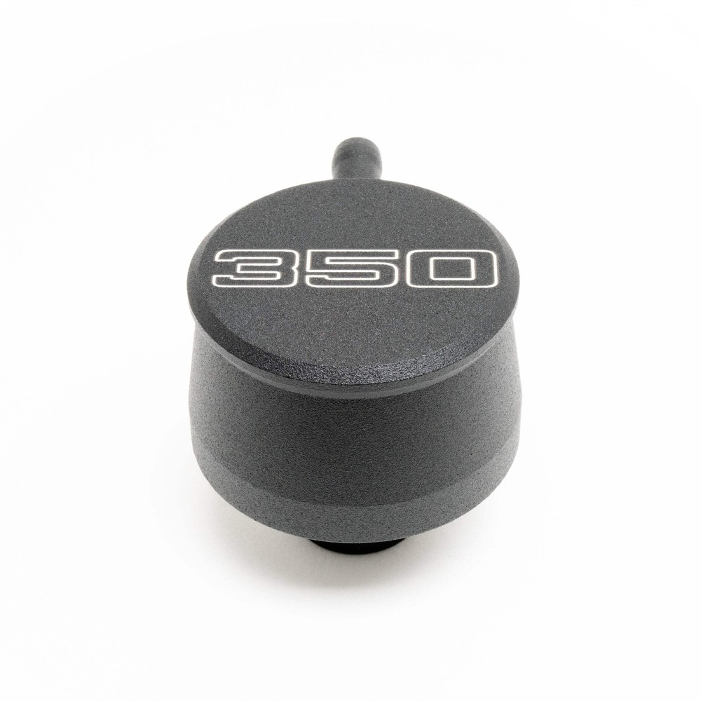 Fits Valve Cover Breather 350 Logo Black Each by Racing Power Co-Packaged R8342