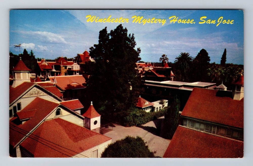 San Jose CA-California Winchester Mystery House Old Vintage c1966 Postcard PC