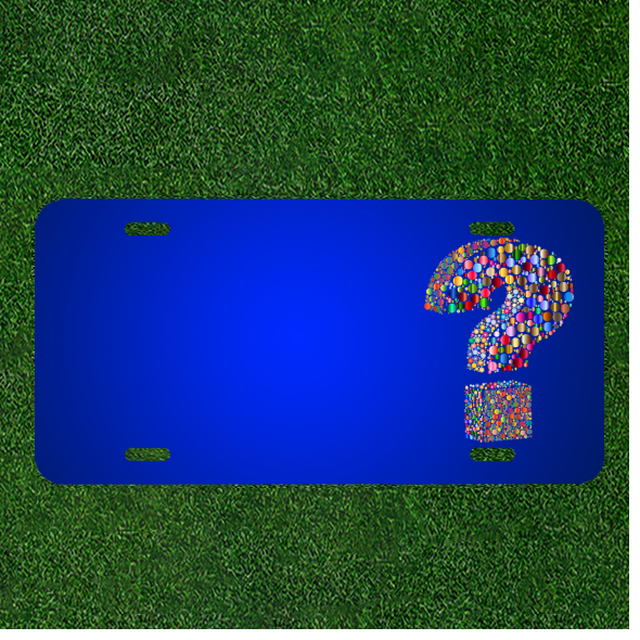 Custom 3D Abstract Art Personalized License Plate With Names-image