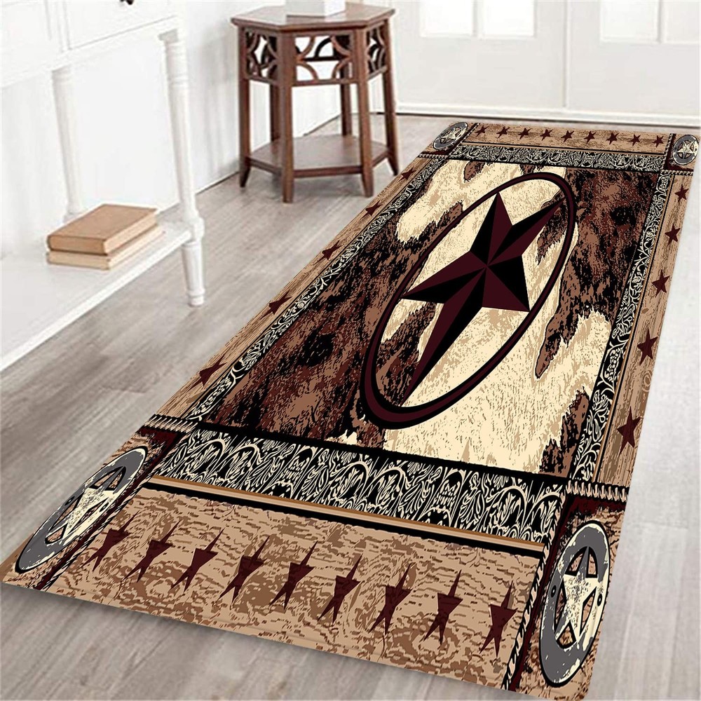 MATEKULI Long Runner Rug,Western Texas Star 23.6x70.8inch, Color330-472