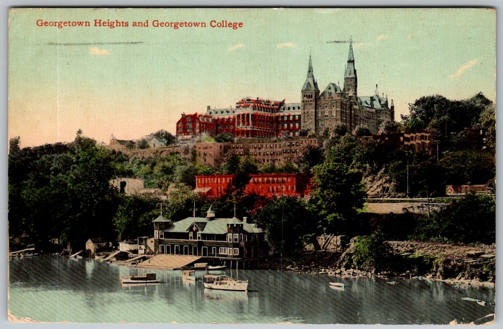 Antique Postcard Georgetown University Campus Washington, DC 1910s