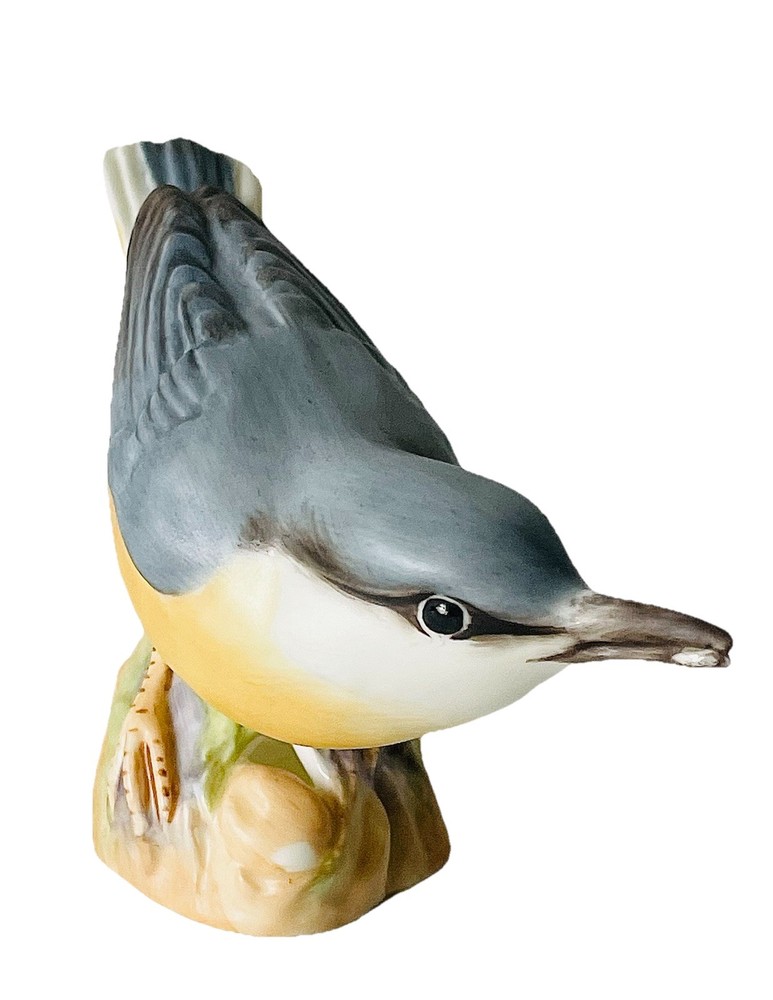 Vintage Royal Worcester Nuthatch Bird Fine Bone China Figurine #3334 Perfect!