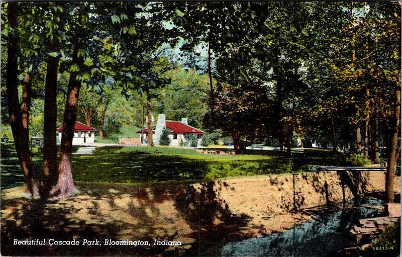 Postcard HOUSE SCENE Bloomington Indiana IN m/09 AN9793