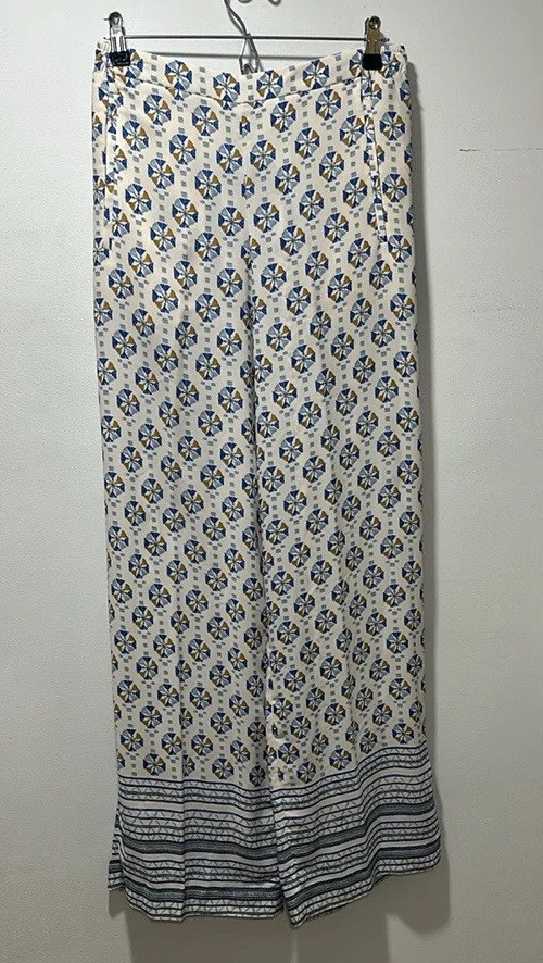 BCBGMaxazria high rise wide leg floral BoHo palazzo pants for beach and casual wear