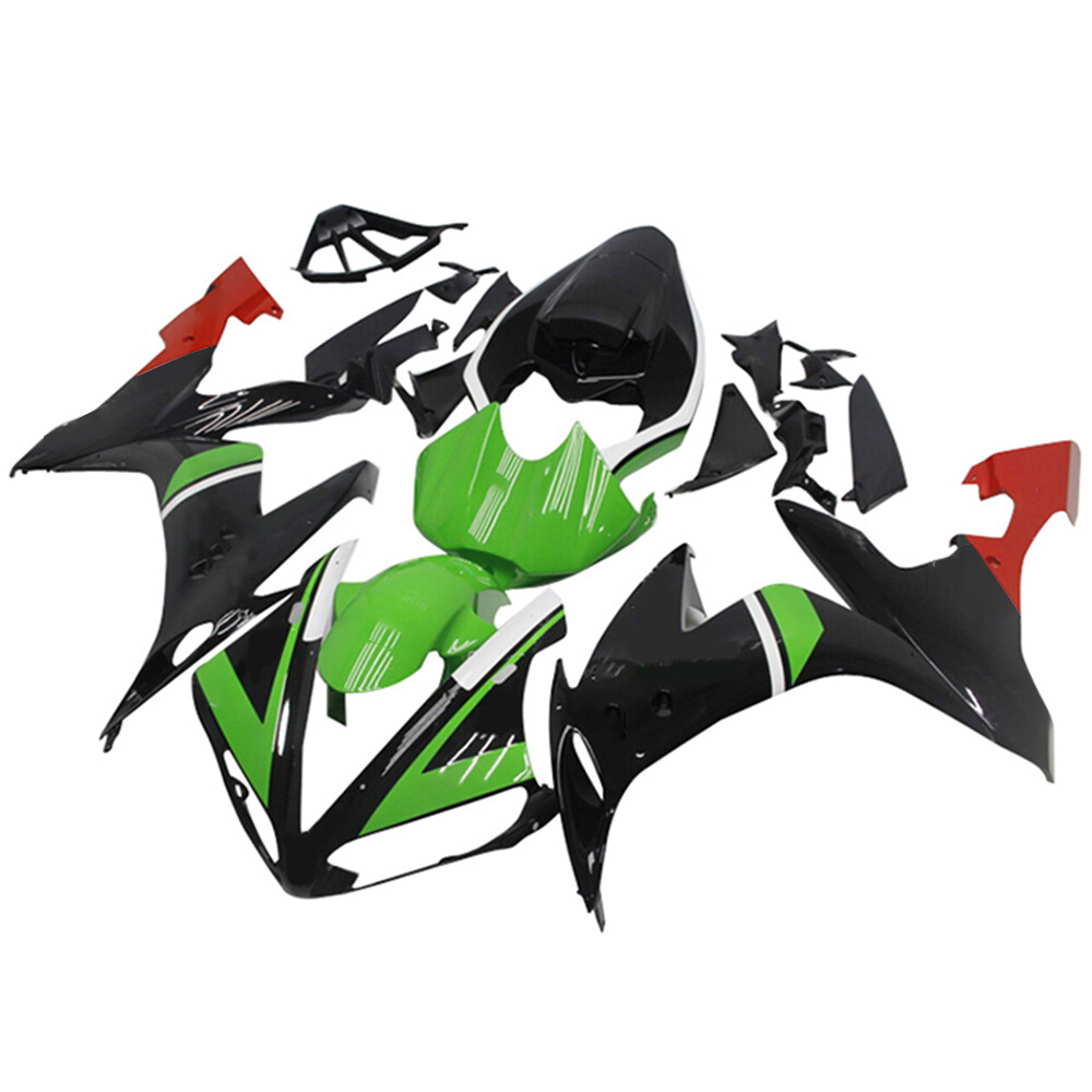 Green Red Black Bodywork For Yamaha YZF R1 2004 2005 2006 ABS Plastics Fairings