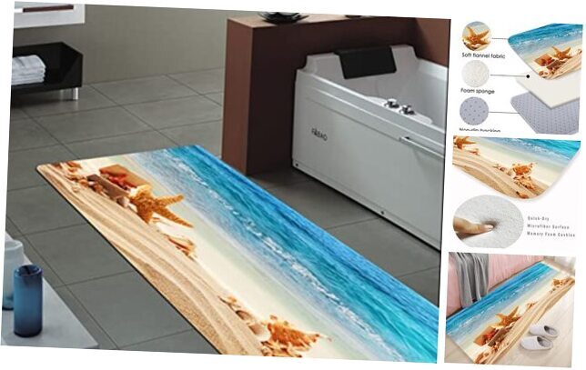 Flannel Mat Non Slip 3D Print for Bedside and Living 59 x 24 inches Multi1