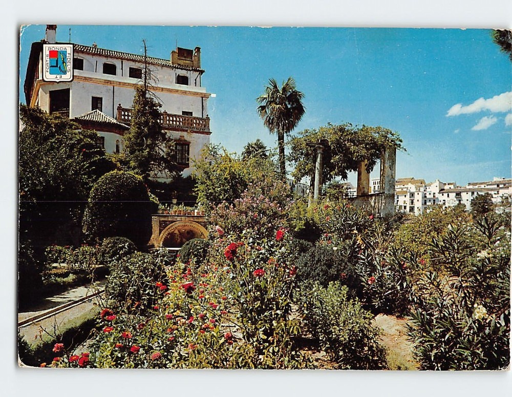 Postcard Gardens of the House of King Moorish Ronda Andalusia Spain