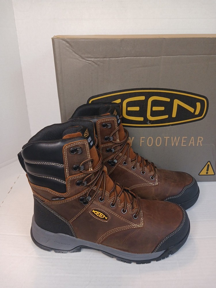 Keen Utility Evanston 8 Inch Soft Toe Waterproof Boots for Men Size 10 D 600G Insulation