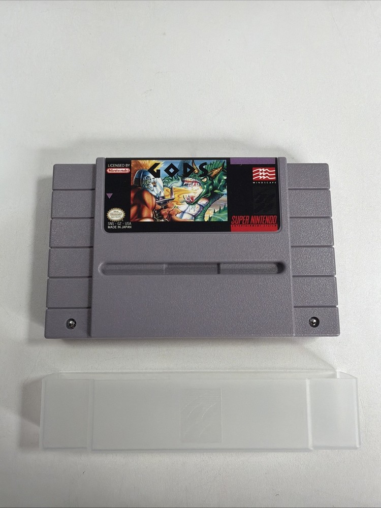 Gods (Super Nintendo Entertainment System, 1992) SNES TESTED Working Authentic