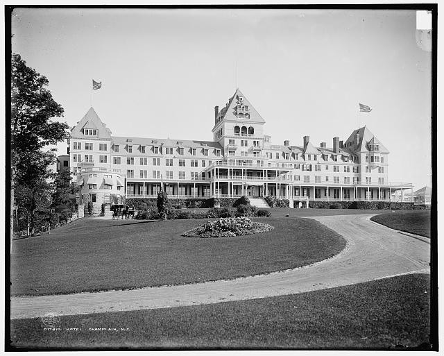 Hotel Champlain,resorts,inns,paths,trail,Bluff Point,New York,NY,c1904 1