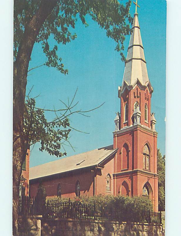 Unused Pre-1980 CHURCH SCENE Galena Illinois IL L4163@