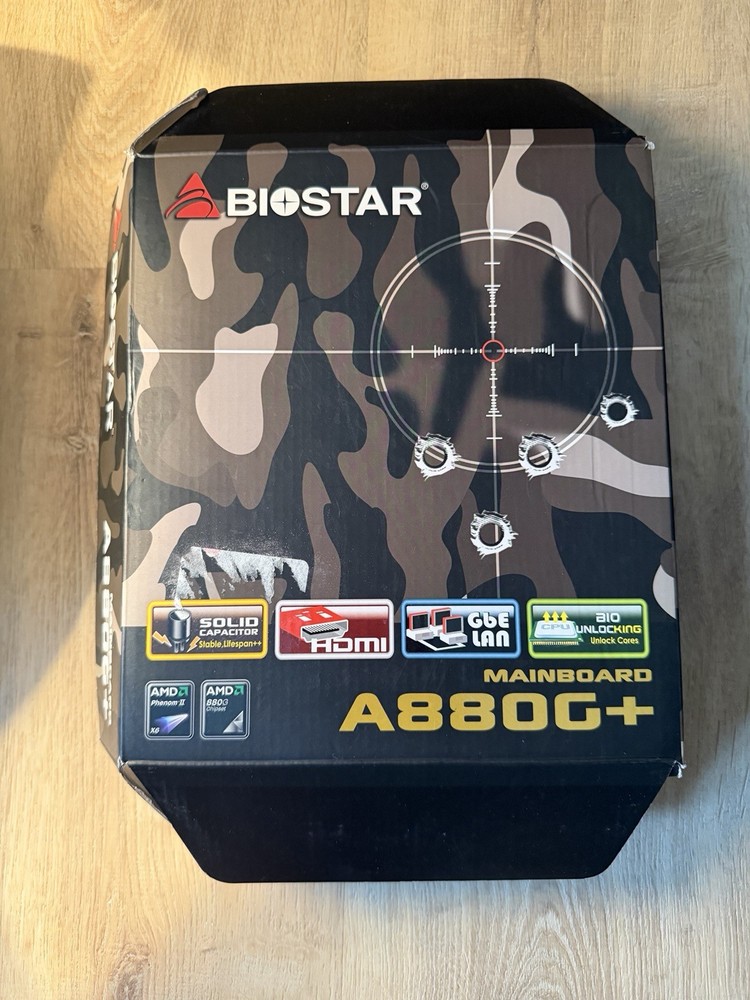Biostar A880G+ AM3 Retro Gaming Motherboard GEAT CONDITION FREE SHIPPING