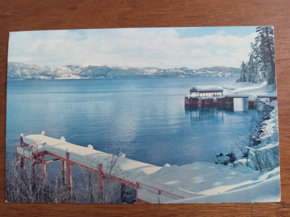 c1960s Lake Tahoe in snow, El Dorado County, CA, HS Crocker