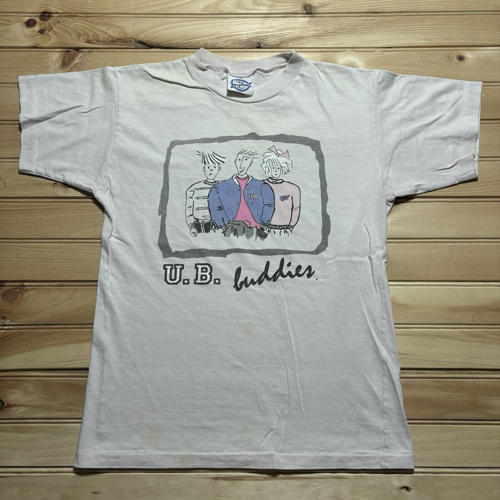 Vintage 80s 90s UB Buddies Unlimited Basics Sketch Art Trendy Shirt Size Medium