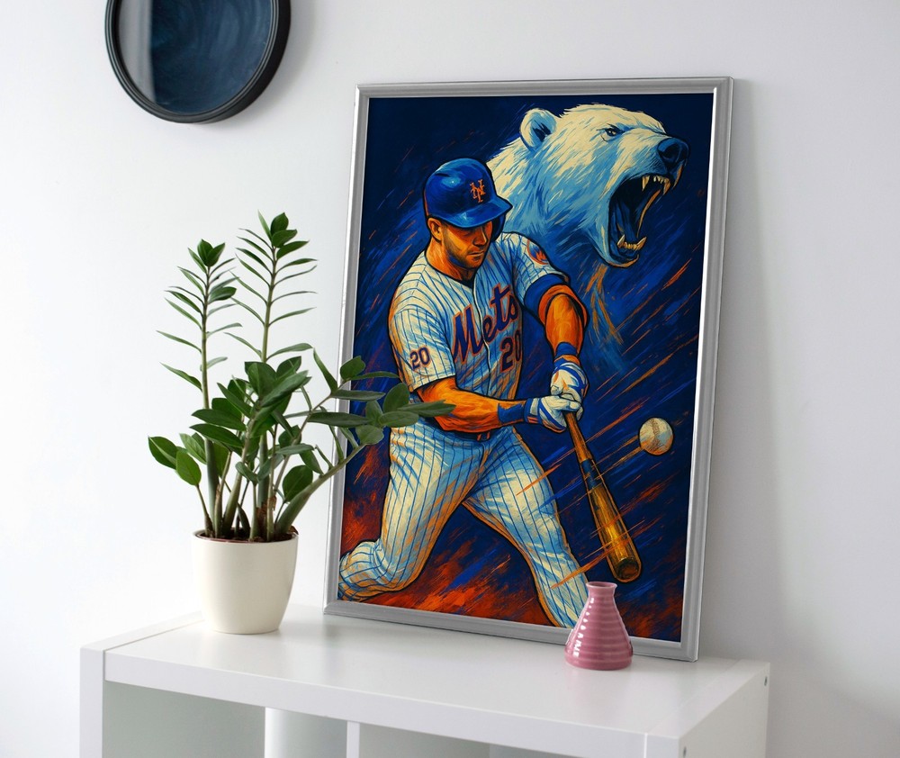 Pete Alonso Polar Bear Poster or Canvas - New York Mets Wall Art