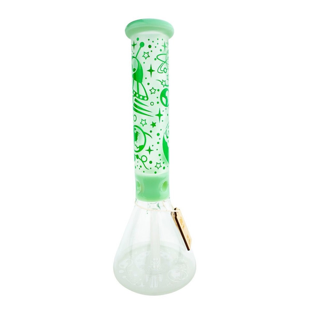 16″ CHEECH Frosted Space Beaker Glass Water Pipe/Hookah