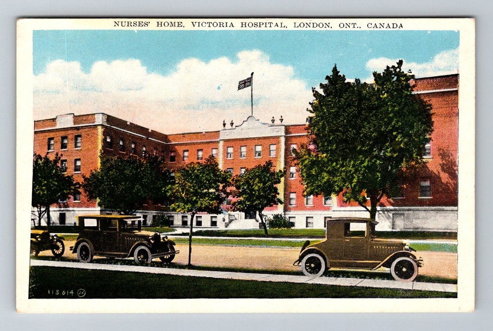 Canada- London Ontario Nurses Home Victoria Hospital Old View Vintage Postcard