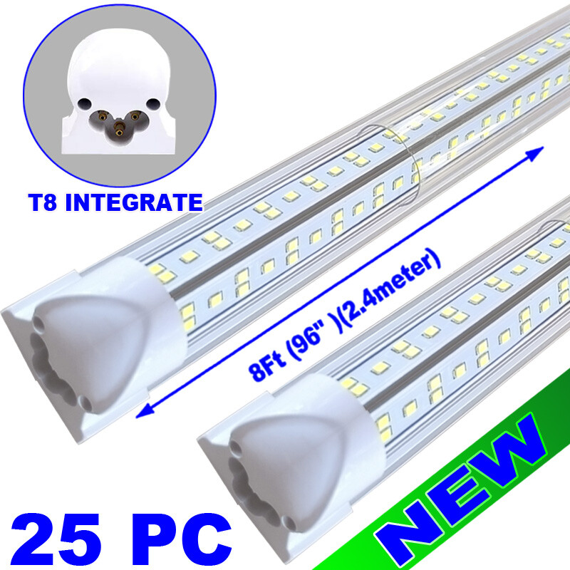 8Ft LED Shop Light 144W Compact 8 Foot Strip Light for Garage Warehouse 25/PACK