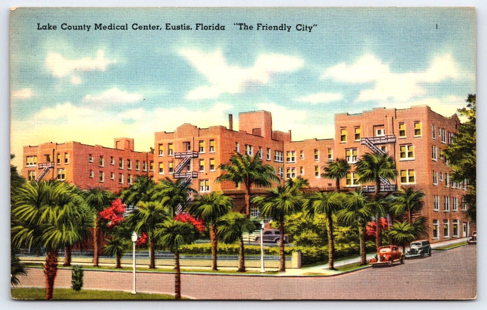 Vintage Antique Postcard Lake County Medical Center Eustis Florida Usa 1947
