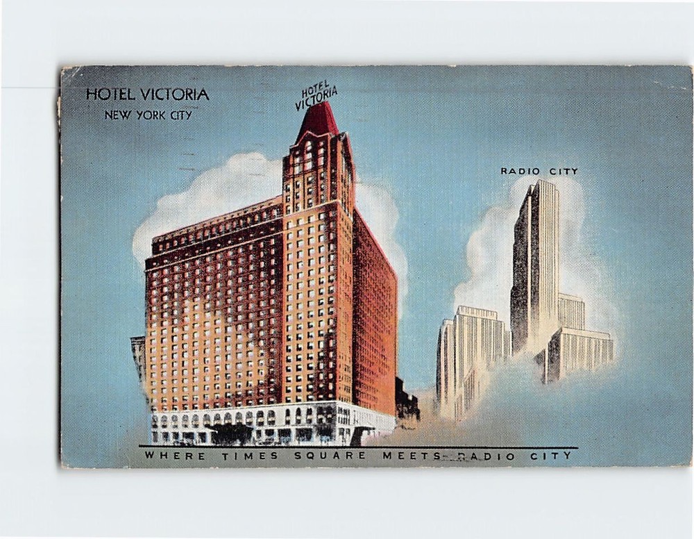 Postcard Hotel Victoria & Radio City New York City New York USA