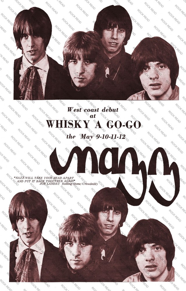 The Nazz-Whisky A Go-Go, Los Angeles, CA 5-9-68  Concert Poster