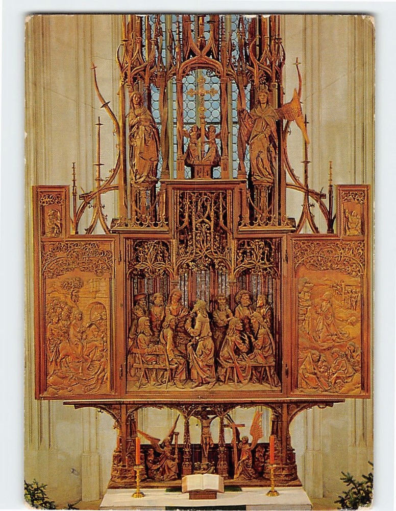 Postcard Altar of the Holy Blood St. James's Church Germany