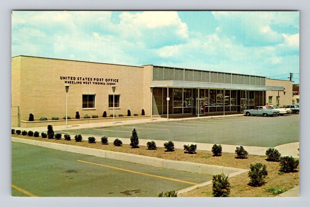 Wheeling WV-West Virginia, United States Post Office, Antique Vintage Postcard