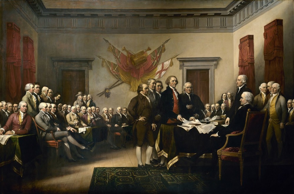Wall Poster.Signing of declaration of independence Art Design.Room Home art.1575