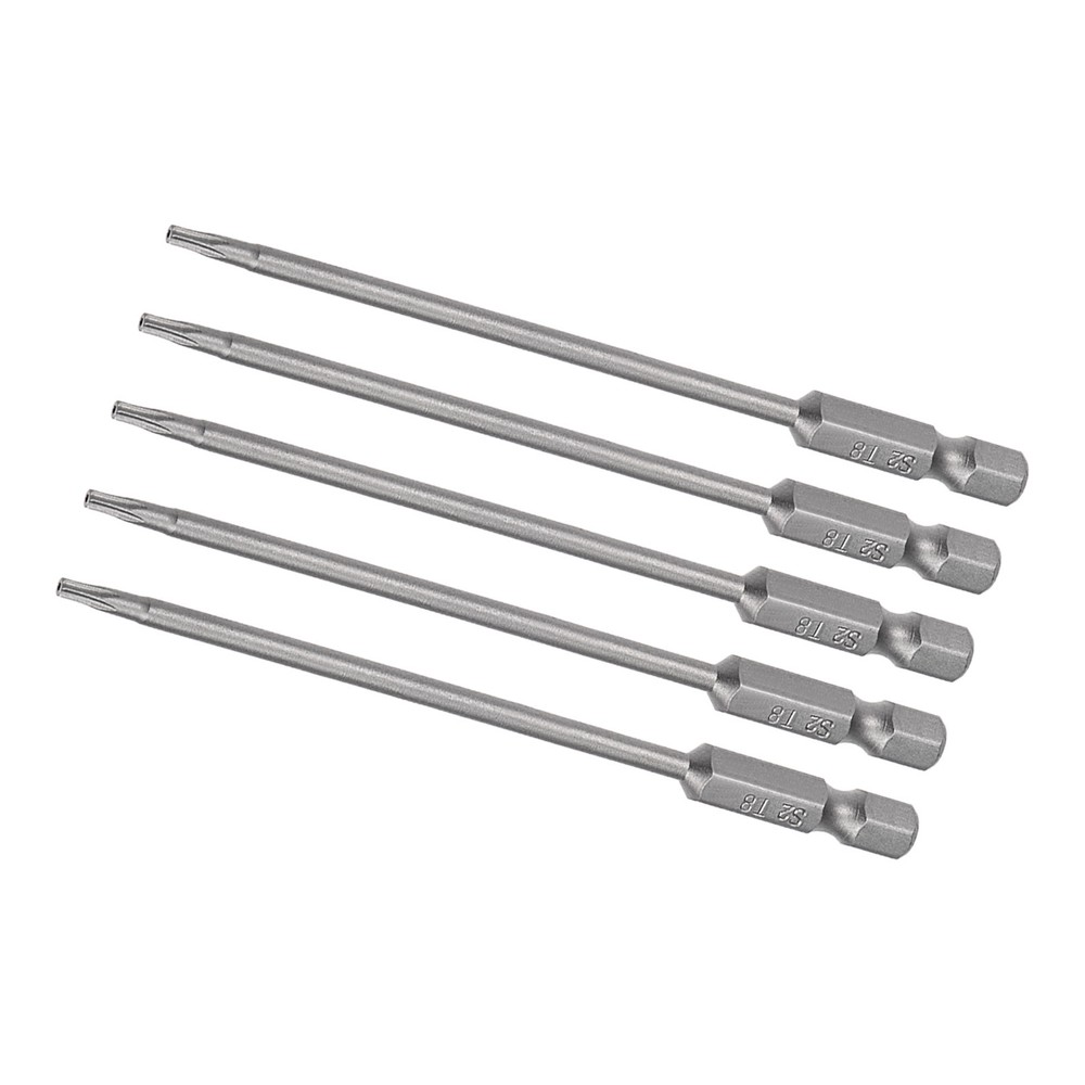 5pcs 4-Inch Magnetic T8 Torx Screwdriver Bits for Power Tools