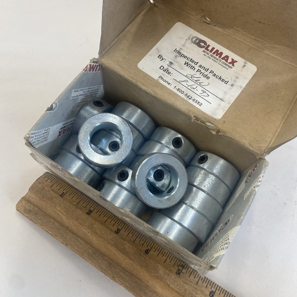 18 Climax C-087 Steel Shaft Collars One Piece Set Screw Style 7/8