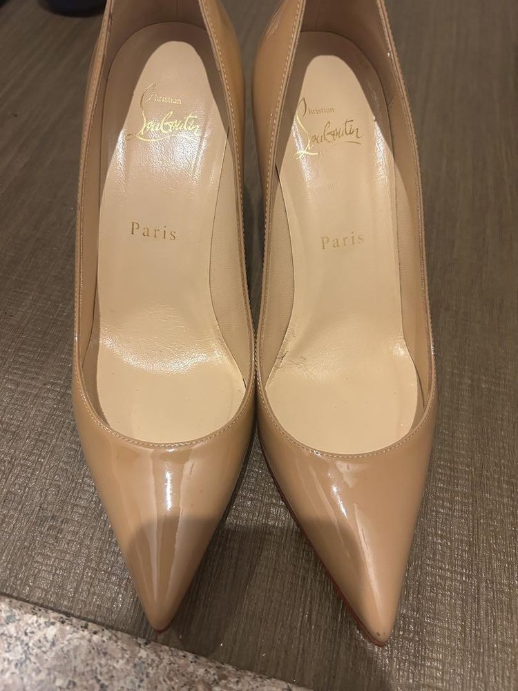 Christian Louboutin Beige High Heels 6.5US/36.5 Women Boxed Excellent