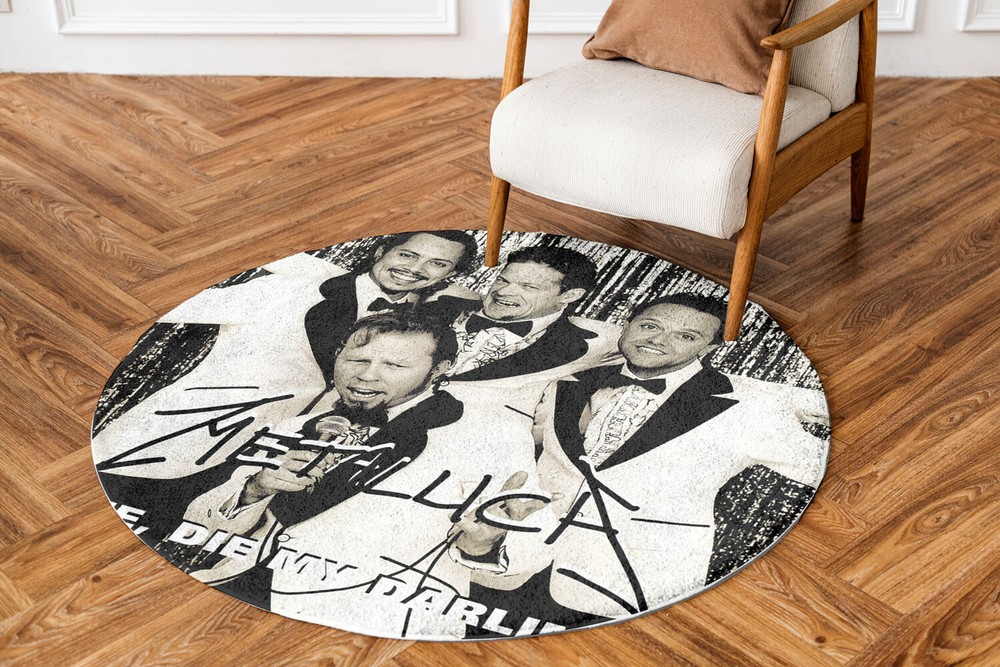 Metallica Rug Die Die My Darling Album Art Round Rug Home Decor Fan-made