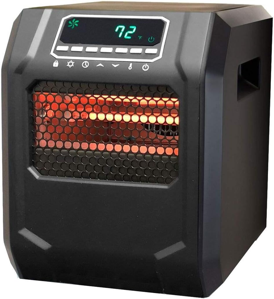 Lifesmart 1500 Watt 4 Element Portable Electric Infrared Quartz Bulb Room Heater