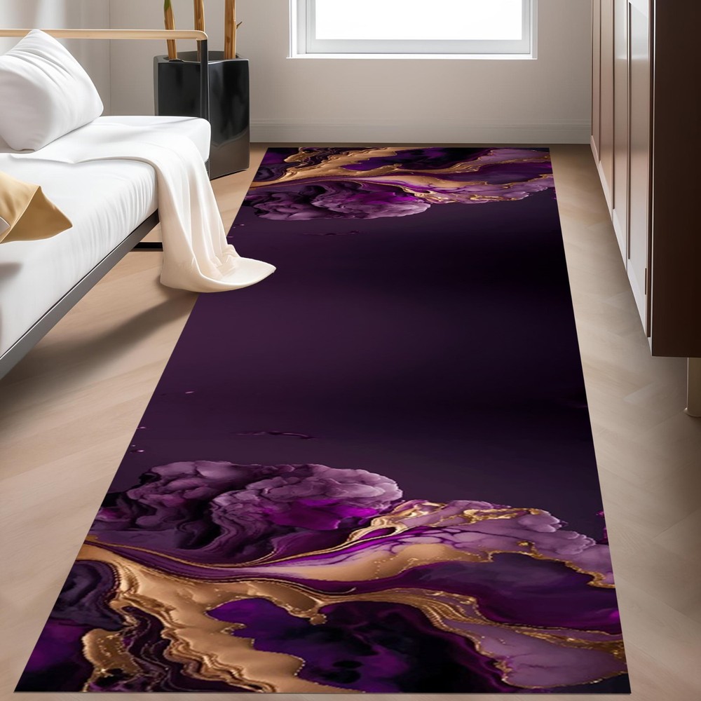 Runner ,Purple  Area Washable Floor Non Slip Hallway Gift  long Home Decor Rug