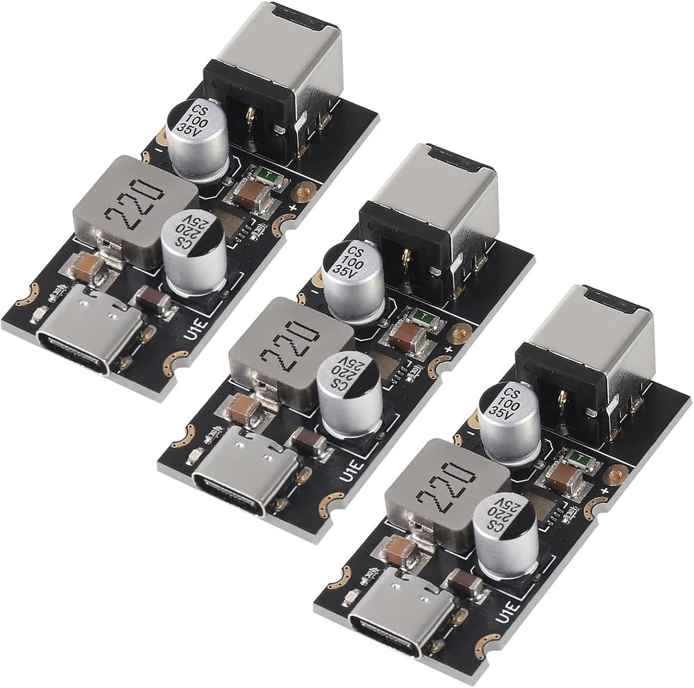 3PCS PD65W Fast Charging Module, 5V3A 9V3A 12V3A 20V3.25A to USB C PD3.1 QC3.0 C