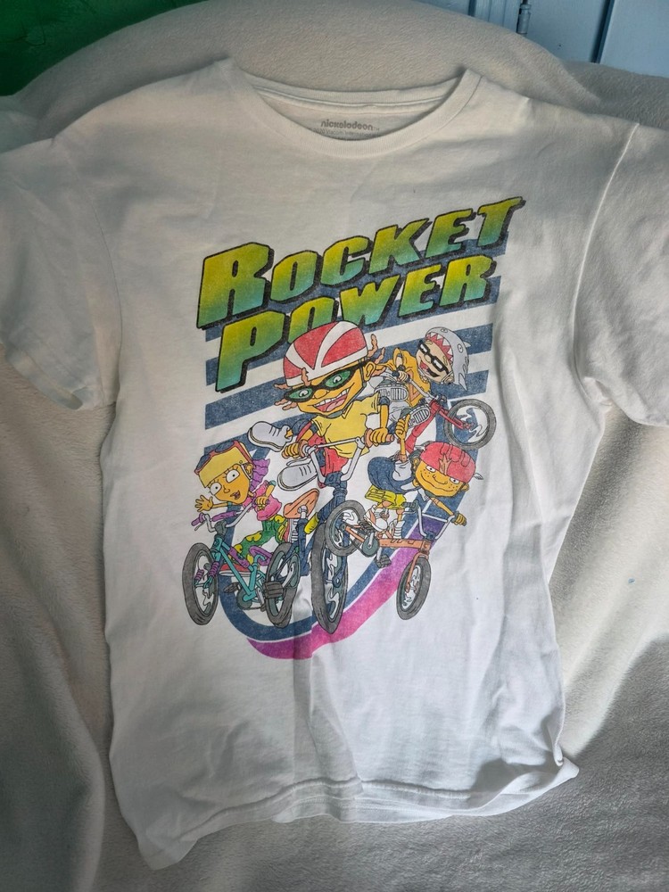 Rocket Power Nickelodeon t-shirt, size medium, white
