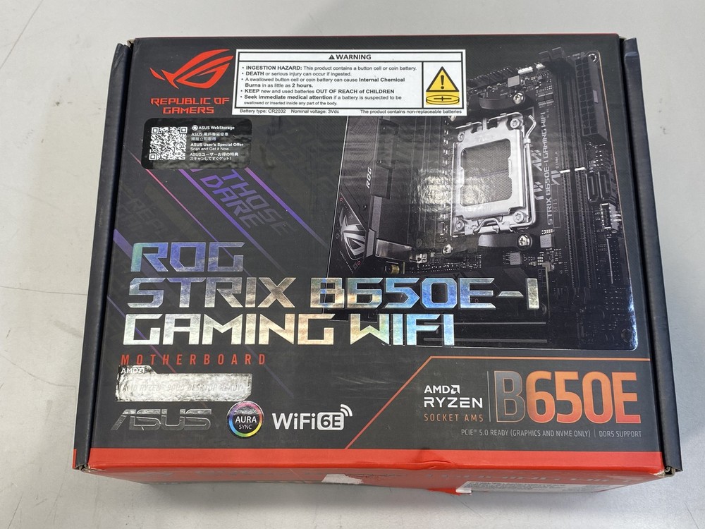 ASUS ROG Strix B650E-I Gaming WiFi AM5 DDR5 mITX Motherboard- Black