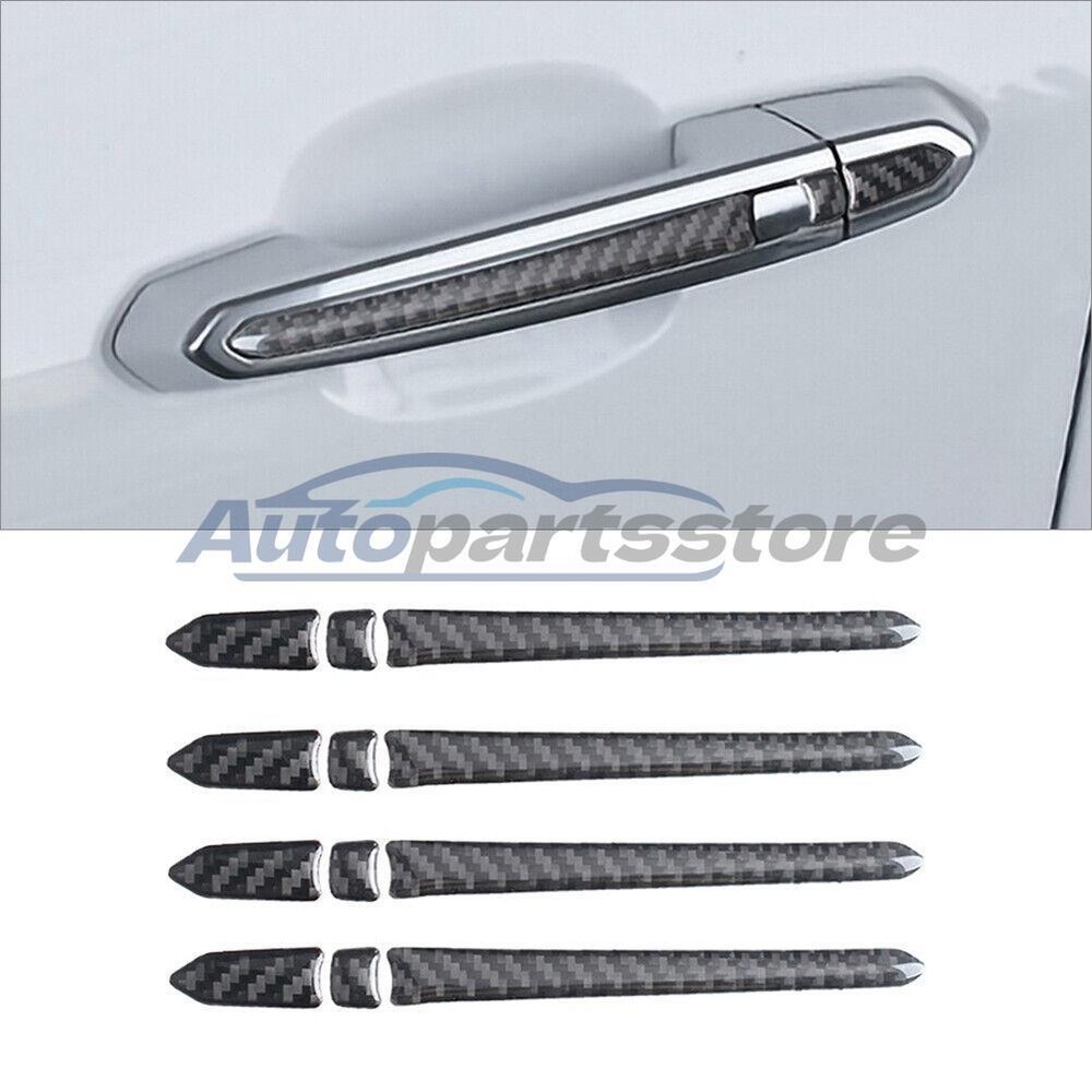 Carbon Fiber Door Handle Cover Trim for Cadillac ATS ATS-L 2013-2019 Models