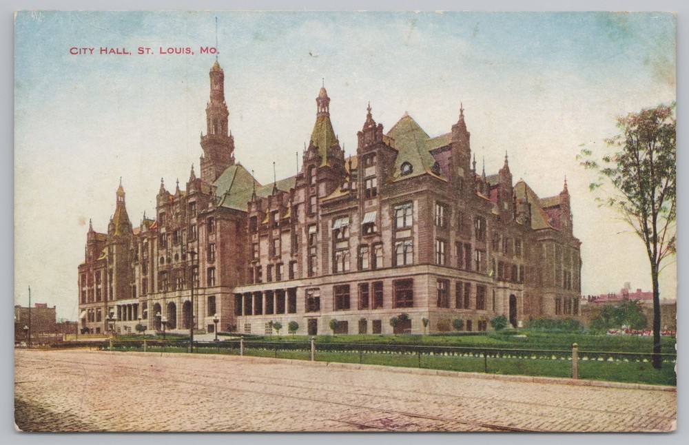 St Louis Missouri~City Hall Building~Vintage Postcard