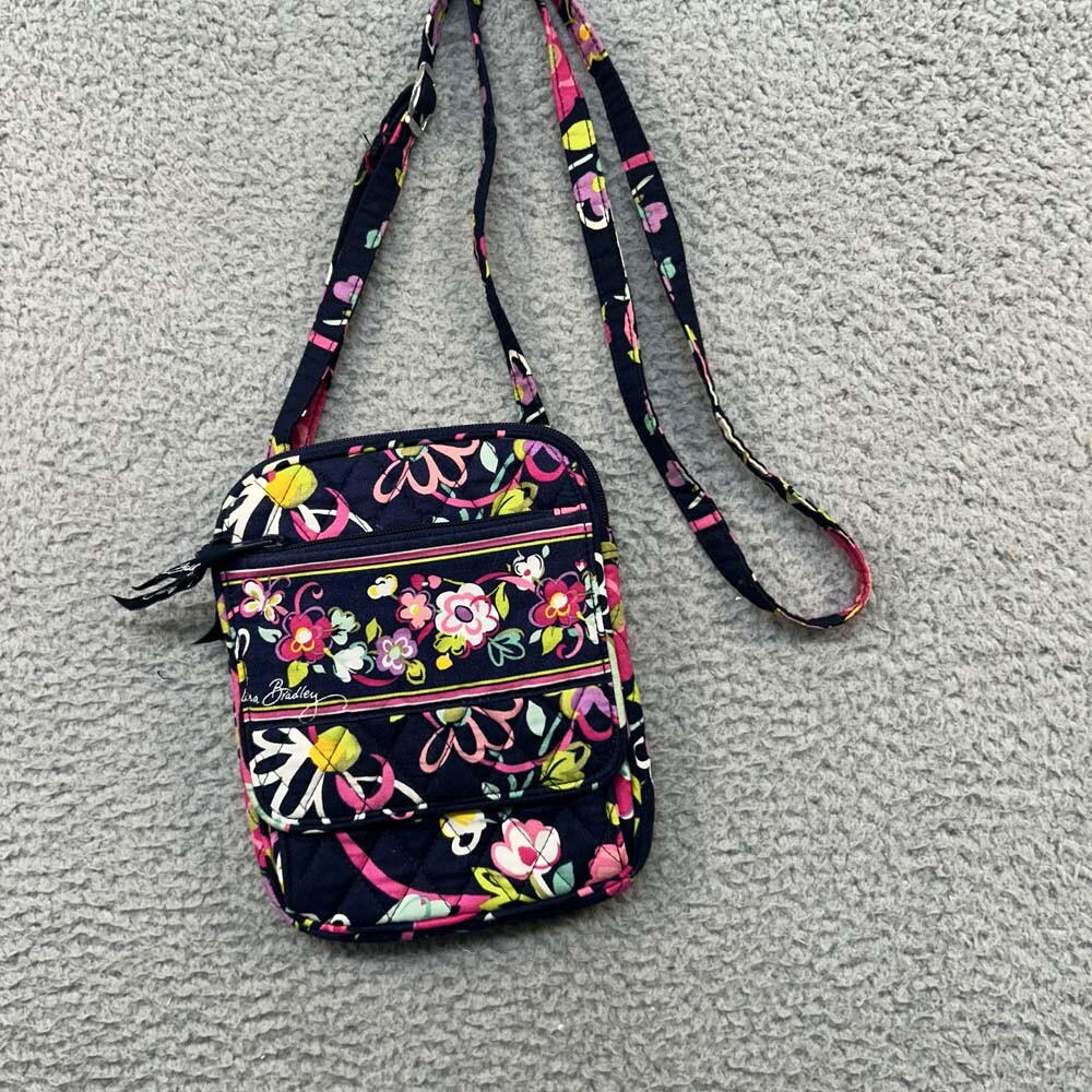 Vera Bradley Floral Butterfly Crossbody Hipster with Inner Pockets for Women