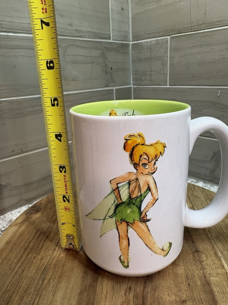 Disney Store Tinker Bell Mug Green Interior Disney Franchise
