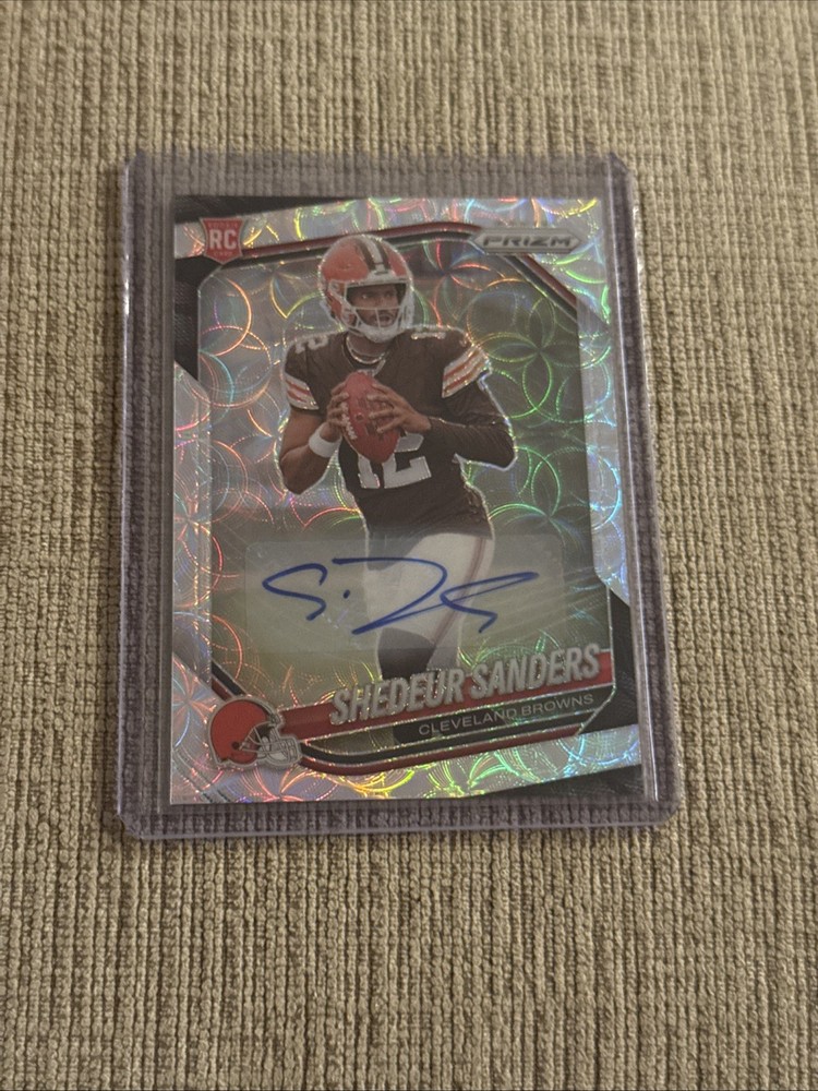 2025 Panini Prizm Choice Shedeur Sanders Silver Scope Auto 038 /100 Browns