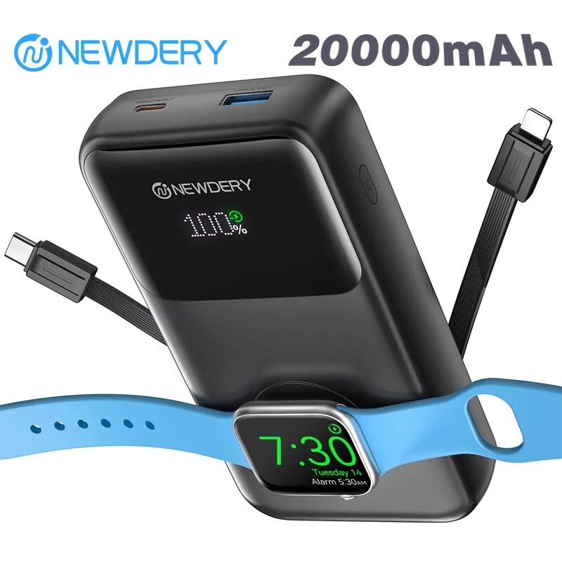 Power Bank 20000mAh 20W Charging Portable External Battery Backup For Cell Phone
