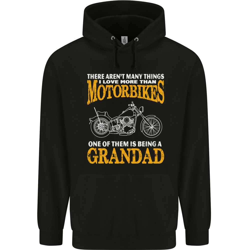 Being a Grandad Biker Motorcycle Motorbike Mens 80% Cotton Hoodie