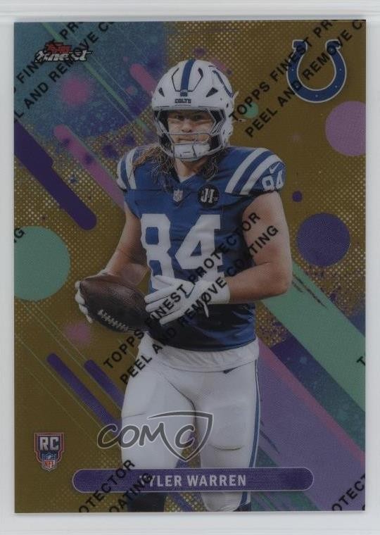 2025 Topps Finest Common Gold Refractor 37/50 Tyler Warren #33 Rookie RCFulfilled by COMC - World’s largest consignment service